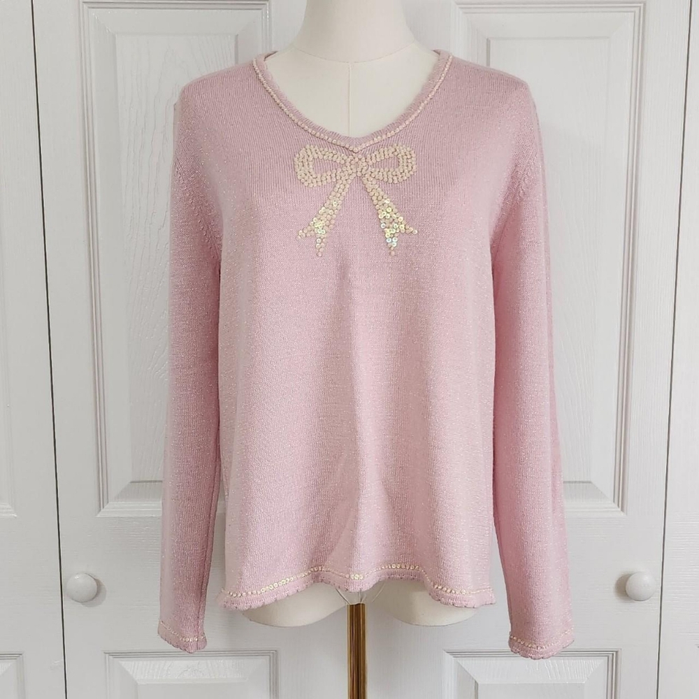 ♡ Sparkly Bow Sweater ♡